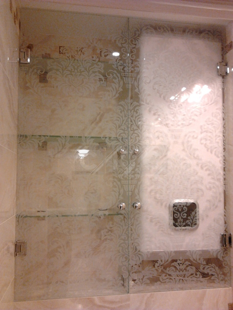 Стеклянные декоративные двери